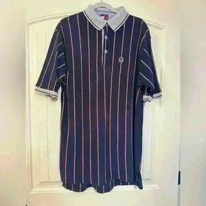 Men’s Tommy Hilfiger Striped Collared Polo Short Sleeve Size Medium